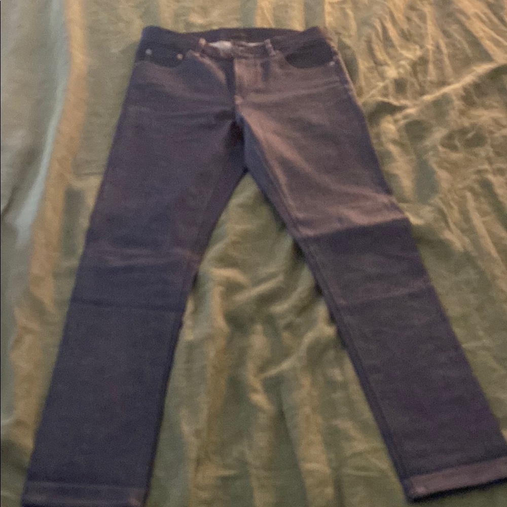 Uniqlo Black Slim Straight Jeans Timeless Fit